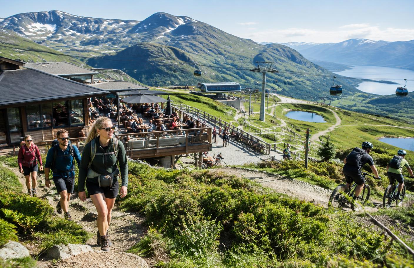 Sommargäster kan ge bättre användning av liftar, boenden och service utanför vintern. Bilden är AI-genererad och illustrativ.
